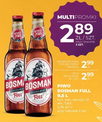Piwo Bosman full promocja w Duży Ben