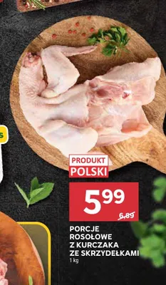 Porcje rosołowe z kurczaka ze skrzydełkami promocja w Stokrotka