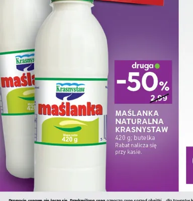 Maślanka naturalna Krasnystaw promocja w Stokrotka
