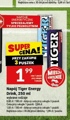 Napój Tiger Energy Drink Blue Screen promocja w Twój Market