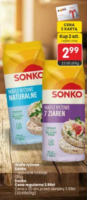 Wafle ryżowe naturalne Sonko promocja w Market Point