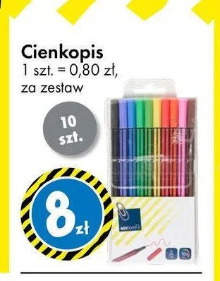 Cienkopisy Einhorn 10-pak promocja w Tedi