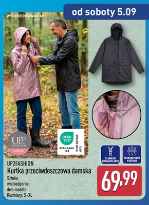 Kurtka przeciwdeszczowa damska UP2FASHION promocja w Aldi