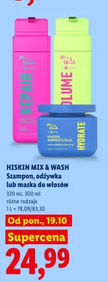 Szampon do włosów HiSkin Mix & Wash Repair promocja w Lidl