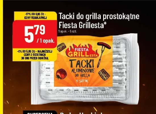 Tacki do grilla prostokątne Fiesta Grillesta promocja w POLOmarket