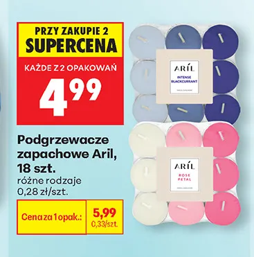 Podgrzewacze zapachowe Aril 18 szt. promocja w Biedronka