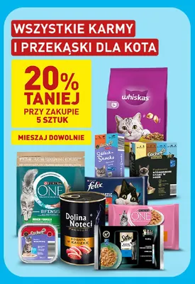 Karmy i przekąski dla kota promocja w Aldi