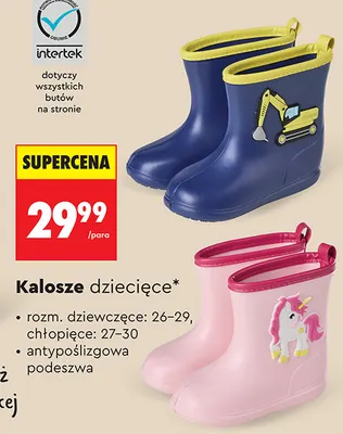 Kalosze dziecięce Clevé promocja w Biedronka
