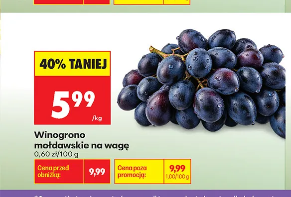 Winogrona promocja w Biedronka