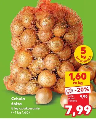Cebula żółta opakowanie 5kg promocja w Kaufland