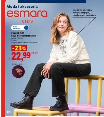 Bluza dresowa młodzieżowa promocja w Lidl