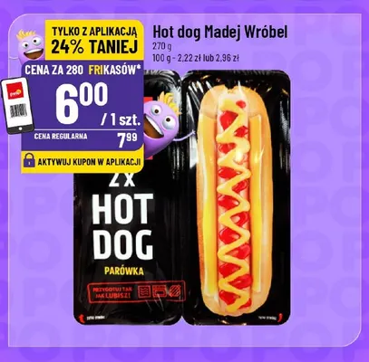 Hot dog Madej Wróbel promocja w POLOmarket