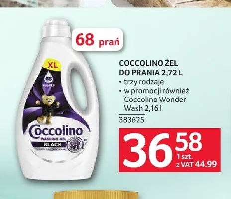 Żel do prania Coccolino promocja w Selgros