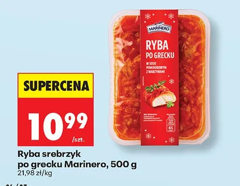 Ryba srebrzyk po grecku promocja w Biedronka