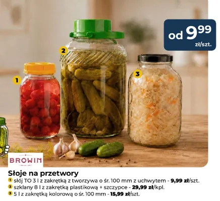 Słój TO 3 l z zakrętką z tworzywa Browin promocja w PSB Mrówka