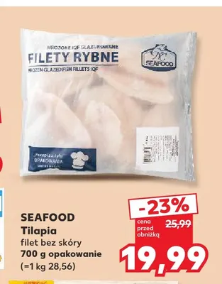 Tilapia filet bez skóry Seafood promocja w Kaufland