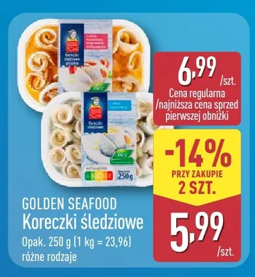 Koreczki śledziowe Golden Seafood promocja w Aldi