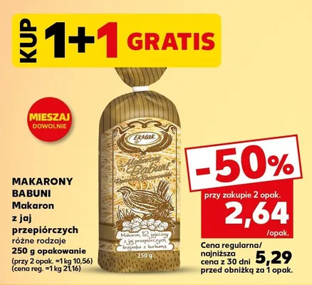 Makaron z jaj przepiórczych różne rodzaje promocja w Kaufland
