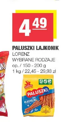 Paluszki Lajkonik promocja w SPAR