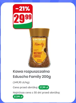 Kawa rozpuszczalna Eduscho Family promocja w Dino