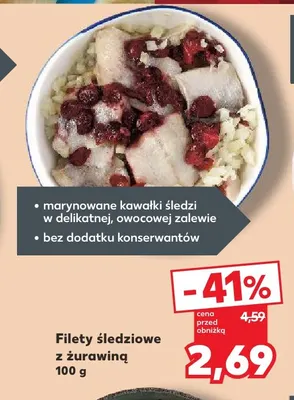 Filety śledziowe z żurawiną promocja w Kaufland