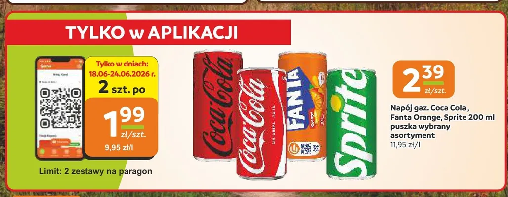 Napój gazowany Coca-Cola Zero Sugar promocja w Gama