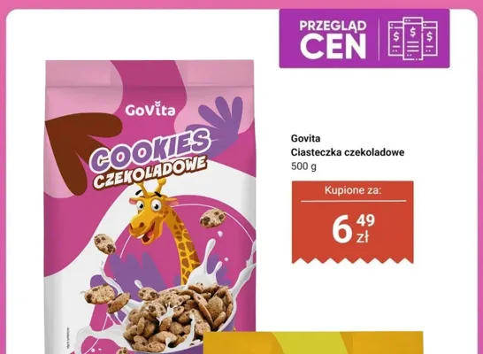 Ciasteczka czekoladowe Govita promocja w Dino