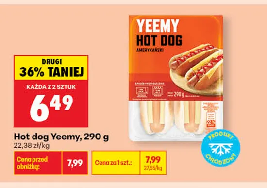 Hot dog Yeemy promocja w Biedronka