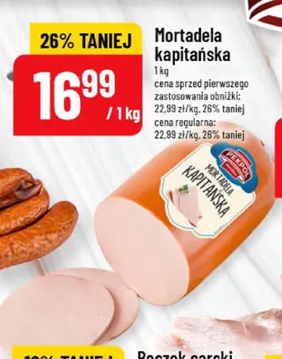 Mortadela kapitańska Pekpol promocja w POLOmarket
