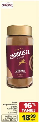 Kawa rozpuszczalna Crema promocja w Carrefour
