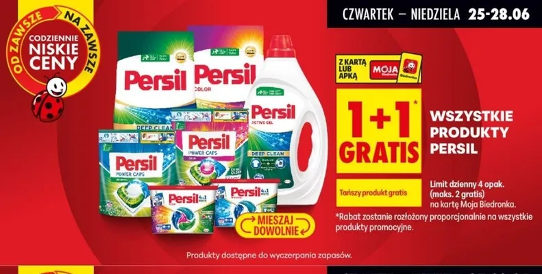 Kapsułki do prania Persil Discs 4in1 promocja w Biedronka