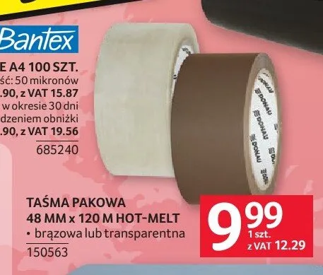 Taśma pakowa Bantex promocja w Selgros