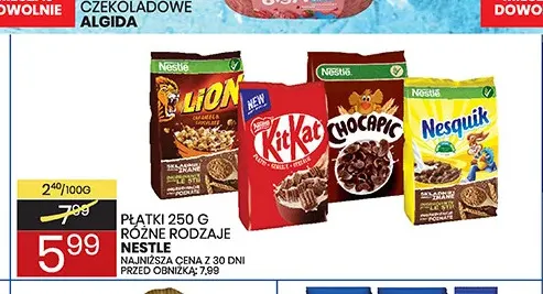 Płatki Nestlé promocja w Wafelek