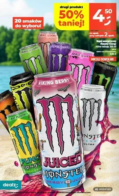 Napój energetyczny Monster Energy Zero Sugar promocja w Dealz