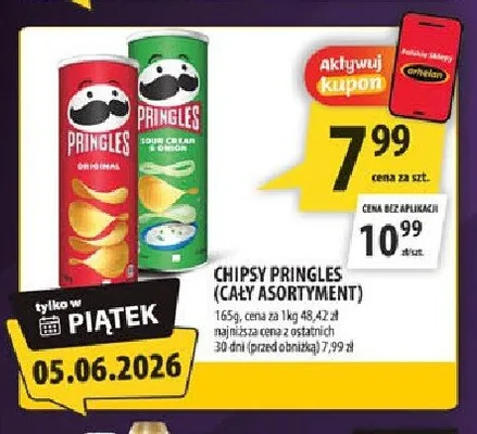 Chipsy Pringles Sour Cream & Onion promocja w Arhelan