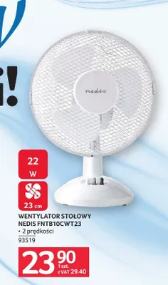 Wentylator stołowy Nedis FNTB10CWT23 promocja w Selgros