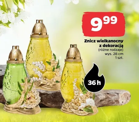 Znicz wielkanocny z dekoracją, różne rodzaje promocja w Netto