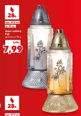 Znicz szklany Pąk promocja w Kaufland