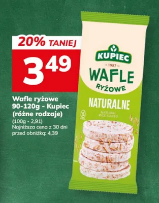 Wafle ryżowe Kupiec naturalne promocja w Hitpol