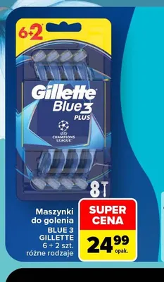 Maszynki do golenia Blue 3 Gillette promocja w Carrefour