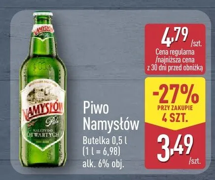 Piwo Namysłów promocja w Aldi