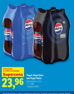 Napój gazowany Pepsi 4-pak promocja w Lidl