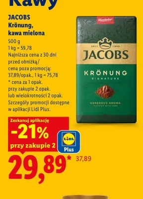 Kawa mielona Jacobs Krönung promocja w Lidl