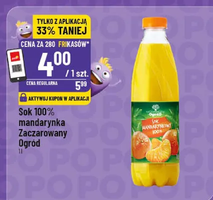 Sok 100% mandarynka Zaczarowany Ogród promocja w POLOmarket