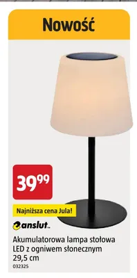 Akumulatorowa lampa stołowa LED z ogniwem słonecznym Anslut promocja w Jula