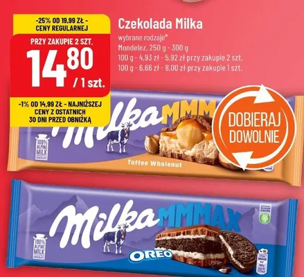 Czekolada wybrane rodzaje promocja w POLOmarket