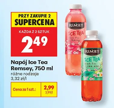 Napój Ice Tea Remsey Black Tea Lime Mint promocja w Biedronka