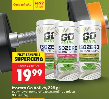 Napój izotoniczny Izozero malina z miętą promocja w Biedronka