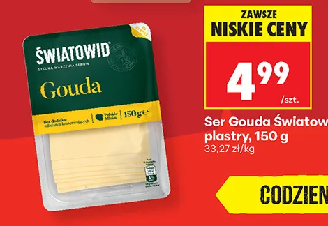 Ser Gouda Światowid plastry promocja w Biedronka