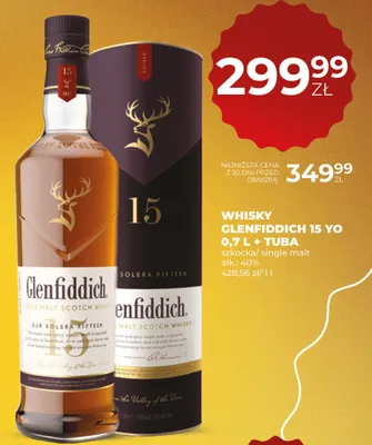 Whisky Glenfiddich 15 YO szkocka/single malt promocja w Duży Ben
